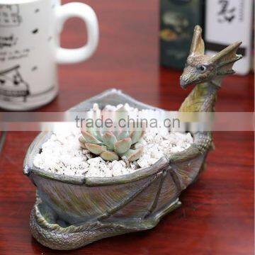 Unique Resin Dragon succulent plant pot