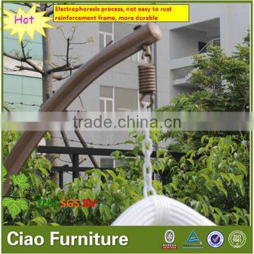 Fabric Cushion Rattan Recliner Patio Swings photo-3