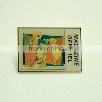 4C printing metal badge with epoxy coating
