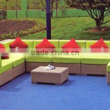 Plastic wicker sofa set, synthetic sofa furniture living set