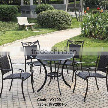 rattan chair metal legs/rattan bistro chair manufacturer/selling outdoor rattan chair