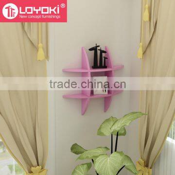 Home Wall Decor Cross Shelving Display New Intersecting Floating Shelf for Living Room photo-3