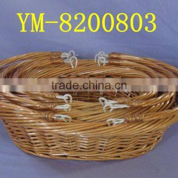 Eco-friendly handmade willow food basket,storage basket