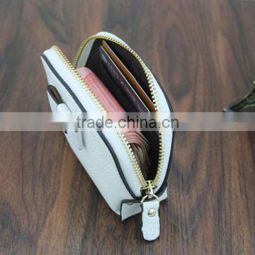 First Genuine Leather Bow Leather Purse Makeup Cosmetic Bag Shell photo-5