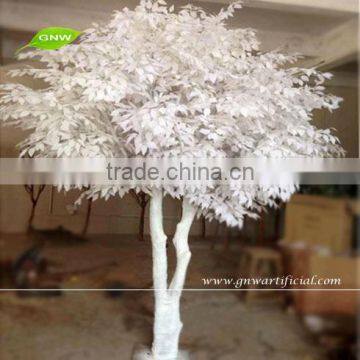 GNW BTR015-2 white ficus leaf tree artificial plants of leaves made in guangdong on sale