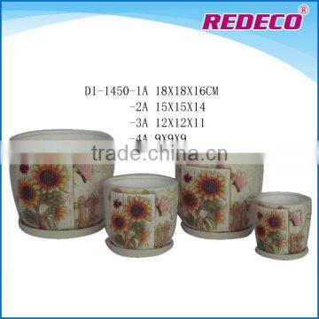 garden terracotta planters with saucer