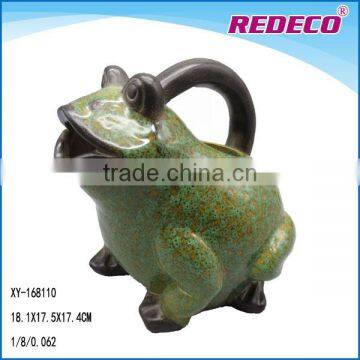 Unique ceramic frog shape garden watering cans