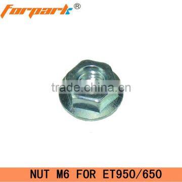 Gasoline Generator spare parts Nut M6 for ET950 (650)