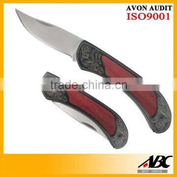 Wood Handle Stainless Steel Suvival Folding Pocket Tool