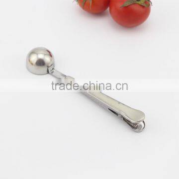 High Quality Stainless Steel Coffee Scoop Tea Scoop With Bag Clip Kitchen Tool Measuring Spoon photo-3
