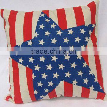 New design stylish home decoration American USA flag plain cushion covers cotton