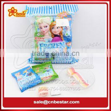 Frozen Double Colors Gummy Candy With Popping Candy