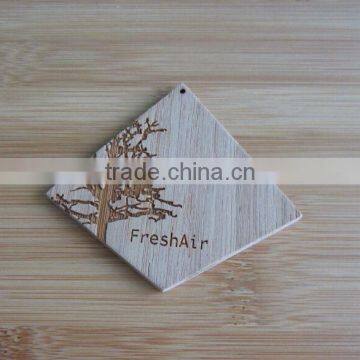 Custom Fashion Design Bamboo Garment Hang Tag Laser Engraved photo-5