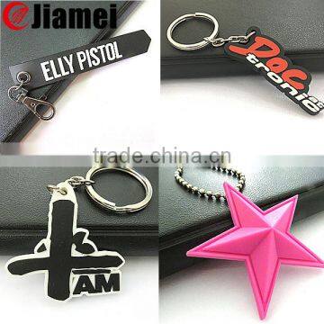 Nice 2d rubber custom shaped cross keyrings