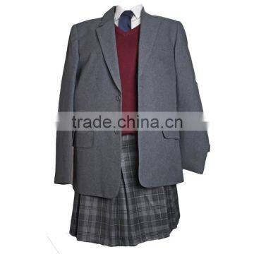 Bordeaux Red Boys and Girls 70 Wool 30 Acrylic Long Sleeve Pullover Sweater photo-3