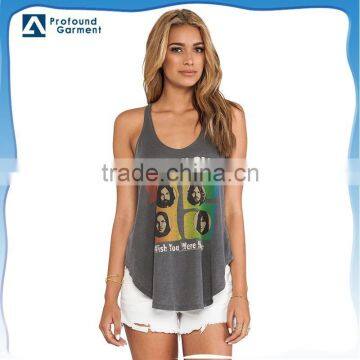 custom tank top women tank tops screen printed wholesale stone washed vest