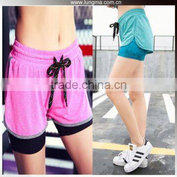 Wholesale Sexy Sublimated Athletic Gym Spandex Exercise Women Running Tights Shorts