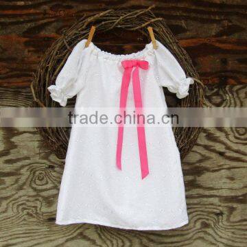 2017 New Arrival Baby Clothes Wholesale Hot Sale White Cotton Cheap Children's Boutique Fashion 3-5 Year Old Girl Dress photo-5