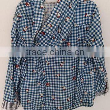 2016 Handsome Boys Printed Grid Coat With Cap for Autumn photo-2