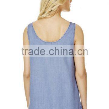 Fashion Good Quality Tencel Shell Women's t Back Tank Top photo-2