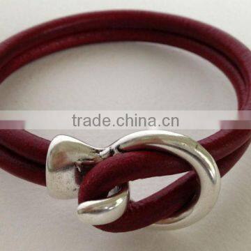 double wrap Leather bracelet, Leather Bangle for girls and boys, unisex leather bracelet