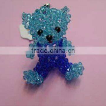 fashion crystal teddy bear charm accessories, lovely charm accessories for mobile phone, cell phone, kids costume