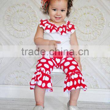 Wholesale Children's Boutique Clothing Christmas Baby Girls Ruffled Christmas Outfits photo-6