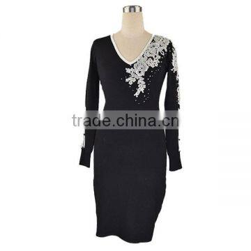 Latest Dress Designs Apparel Sexy Dress Woman Cashmere Sweater photo-4