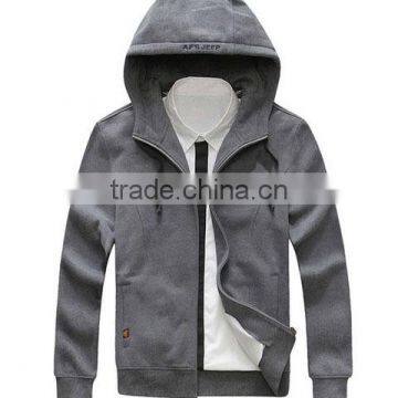 Good Quality Good Sale Good Price Professional Wholesale Custom Plain Zipper Pocket Hoody photo-2
