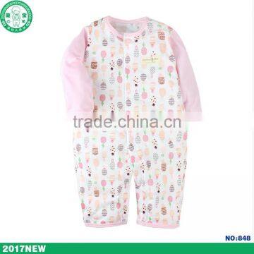 100% cotton full sleeve colorful popular design newborn baby romper hot sale baby bodysuit