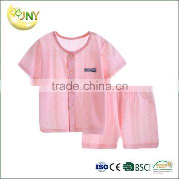 Wholesale summer designer short sleeve plain baby clothing suits