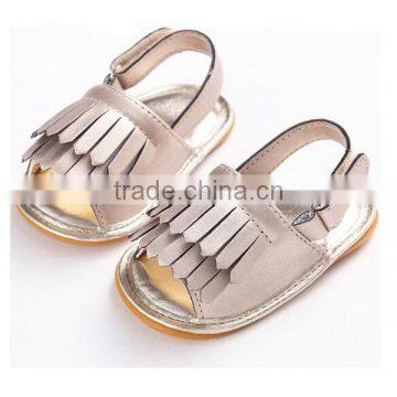 Rubber Sole Wholesale Faux Leather Moccasins Kids Sandals China photo-5