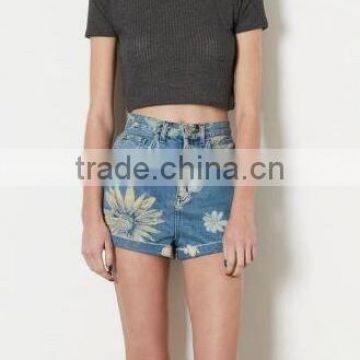 Runwaylover New Women's Crop Top Ladies Short Sleeve Stretch Lady t Shirt