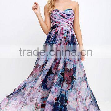 Special Effects Purple Floral Print Maxi Dress