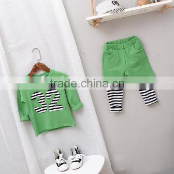 Wholesale cotton printing two pieces sets casual kids clothing sets