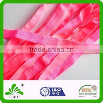 High Quality Good Stretch Personalized Fold Over Elastic with Neon Colors