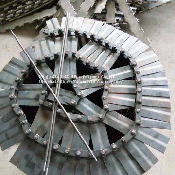 Baffle type stainless steel conveying chain plate