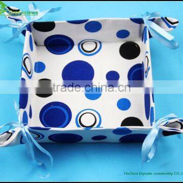 Vegetable Fruit Foldable Polyester Washing Basket Draining Strainer Basket Colorful Paper String Storage Basket Box photo-2