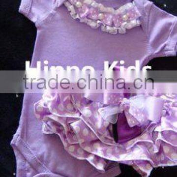 Wholesale baby girl clothes newborn take me home outfit infant purple romper and diaper cover toddler girls clothing set