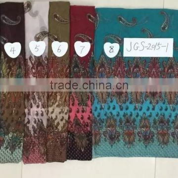 Cheap fancy polyester scarfs cashews printed polyester scarf