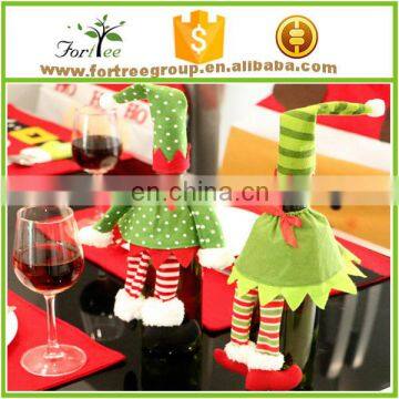 christmas fabric decorative wine bottle covers