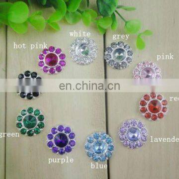 22mm Alloy Metal ButtonsColor Gems Metal Button Spark Rhinestone Buttons Decoration Accessory