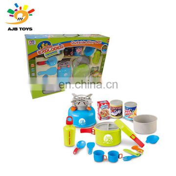 China hot products deft design playset Camping cooking utensil Kitchen set toy