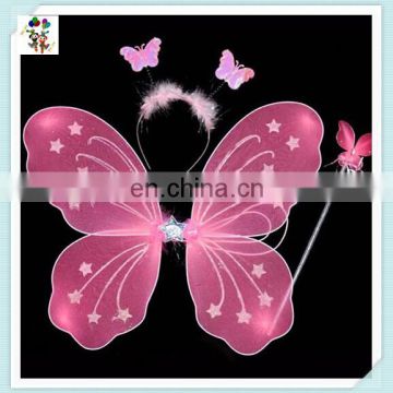 3pcs Kids Princess Party Costume Butterfly Wings with Wand Headband HPC-0842