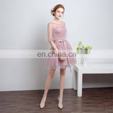 HS1612 Knee Length Short Cheap Wedding Bridesmaid Dress 2016 Custom Made 100% Real Images