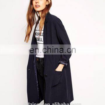 New Arrival Button Fastening Longline Coats and Jackets for Women photo-2