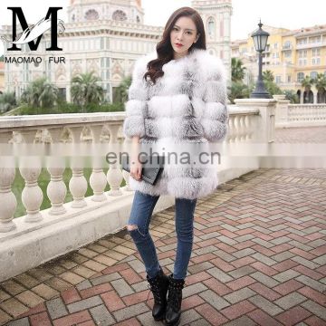 European Style Luxury Women Winter Warm Coat Real Fox Fur Coat 2015