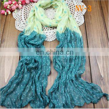 Wholesale dot print 2014 lady fashionable scarf