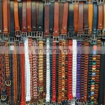 Leather braided belts