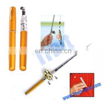 New! Deluxe Portable Fishing Rod Pen Kit Fits In Your Pocket(Gold)